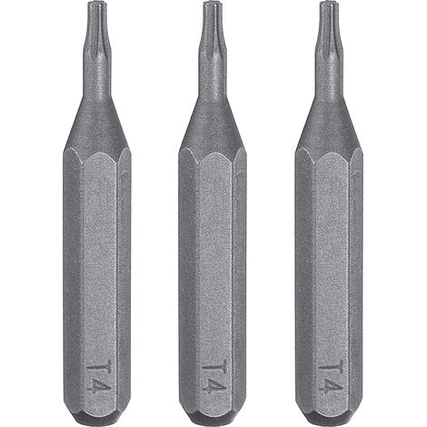 3pcs T4 Embout de Tournevis Torx 5/32" Tige Hexagonale 28mm Longueur Acier S2 Magnétique Tête Étoilée à 6 Pans pour Tournevis Manuels Électriques Réparation de Précision (1/5)