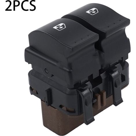 Power Window Switch, Car Power Window Control Switch Driver Side Dual Window Lift Switch Button for Renau-lt Clio Ii B0, B1, (1/5)