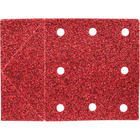 Papel de lija de 115 x 160 mm, con agujeros, perforación para desprendimiento y velcro. K60, 3 unidades. (1/2)