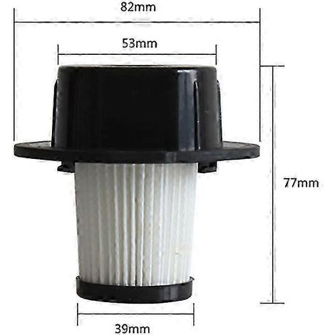 Stück HEPA-Filter als Ersatz für VC4I Akku-Staubsauger, waschbar, schwarz/weiß, SZRH AV (1/4)