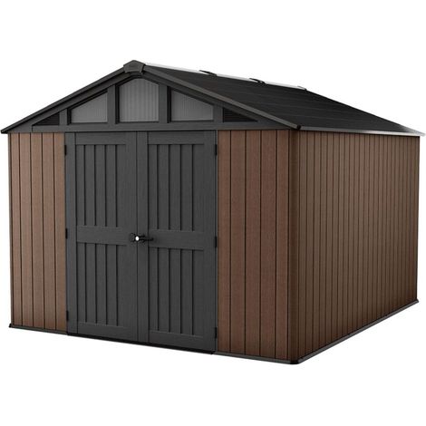 Keter Stronghold 10x11.5ft - Brown, All Weather Resistant, Easy to Clean (1/5)