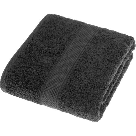 HOMESCAPES Turkish Cotton Black Bath Towel