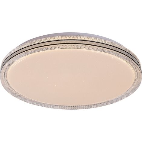 Plafonnier LED décoratif Monira Rabalux blanc effet ciel étoilé télécommande 34W (1/5)