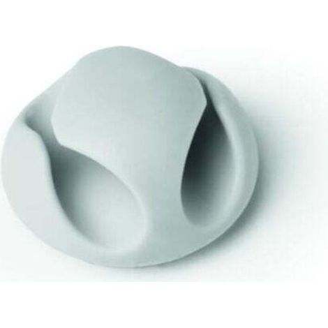 Serre-câbles double trou lot de 6 – Blanc, plastique résistant, pour une gestion optimale des câbles domestiques et bureautiques (1/5)