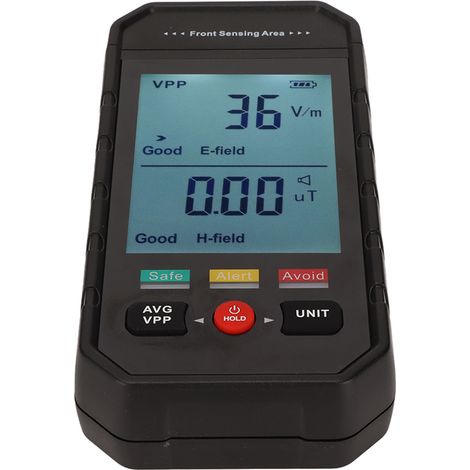 Tragbarer EMF-Detektor mit großem LCD-Bildschirm zur Messung elektromagnetischer Wellen von Handys und Computern