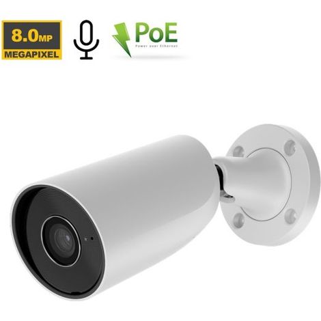 Ajax Telacamera IP bullet 8Mp PoE Bianco 4K - BulletCam 79031 (4mm 85°) D