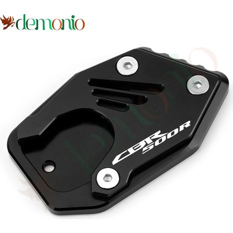 (CBR500R Noir) CBR 650 R Compatible avec Honda CBR300R, CBR500R et CBR650R : base d'extension de béquille latérale, repose-pieds élargi, plaque de protection. Modèles 2013-2022 (maxpower). (1/4)