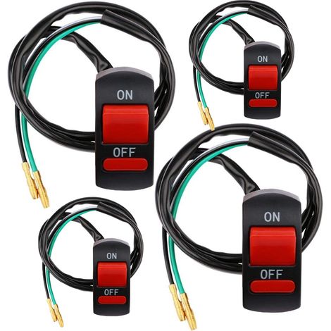 Interruptor universal: 4 interruptores de ajuste universales para manillares de motocicleta (22 mm). (1/5)