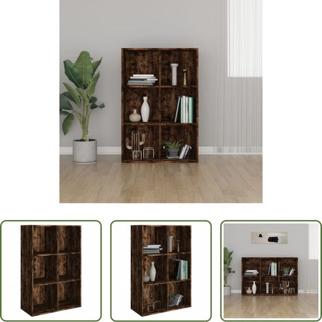 Holzregal - Bücherregal/Sideboard Räuchereiche 66x30x98 cm Holzwerkstoff (1/5)