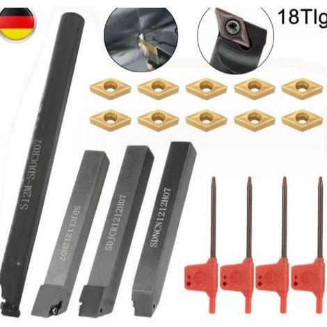 4-teiliges Set mit 10 Klingen S12M-SDUCR07+SDJCR1212H07+SDJCL1212H07+SDNCN1212 (1/2)