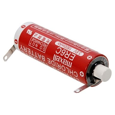 Pile Lithium 3.6V MAXELL avec cosses à souder (ER6C)
