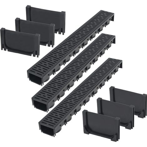 Canalette di Drenaggio in Plastica 3 m vidaXL 333473