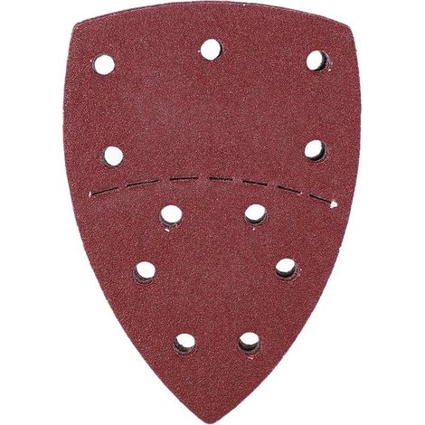 60 pièces papier de verre souris feuilles de papier abrasif de paume séparées 140x140x100mm 11 trous grain 60 (1/5)