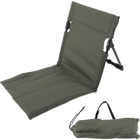 Outdoor-Strandliege, tragbar, faltbar, für Erwachsene, mit verstellbarer Rückenlehne, olivgrün (1/5)