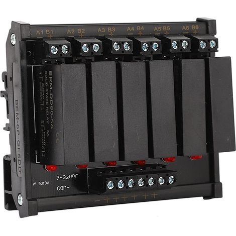 6-Kanal-Halbleiterrelaismodul mit Kontrollleuchte, 3–32 V DC Eingang, 5–8 A Last, 5–60 V DC für elektrische Geräte (1/5)