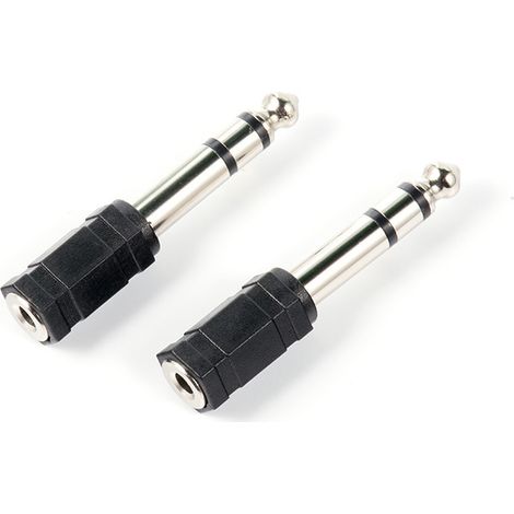 6,35 mm auf 3,5 mm Audio-Klinkenadapter für Mikrofone/Headsets (3,5 mm Buchse auf 6,35 mm Stecker). (1/3)