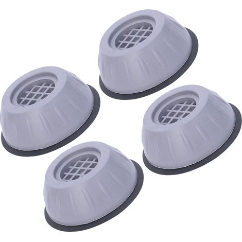 Set mit 4 Waschmaschinenfüßen, 10 cm, grau, robust, stoßdämpfend, Waschmaschinenfußstabilisatoren (1/5)