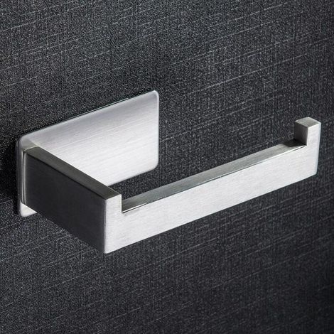 royaluxe - Porte Papier Toilettes Auto-Adhesif Support Papier Toilettes Acier Inox Porte rouleau toilette pour Salle de Bain (1/3)