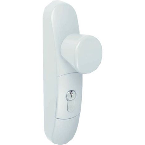Conjunto de maniobra exterior con botón desmontable - Blanco