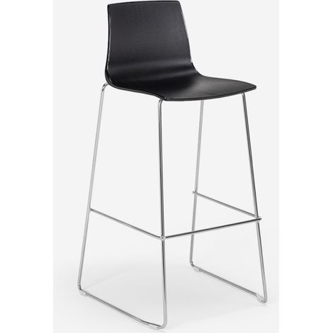 Sgabello Grand Soleil bar cucina 74cm design Imola Slitta - Nero (1/4)