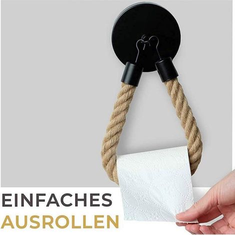 Porte-Rouleau De Papier Toilette - Étagère Intégrée - Fixation Murale Par Vis - Acier Inoxydable Noir Mat - Pour Salle De Bain Buanderie Placard - 1 Pièce (1/5)