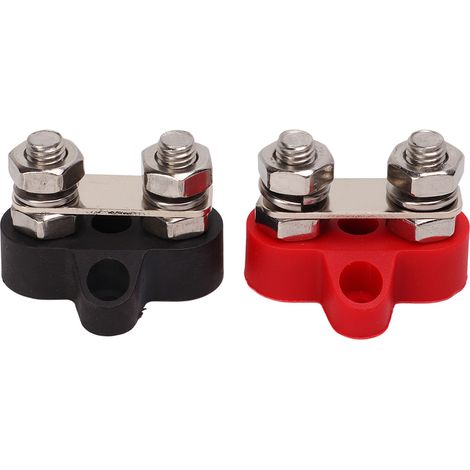 1 paire de bornes de connexion pour batterie 48 V en acier inoxydable, pour camion, camping-car ou bateau, 5/16 po (1/5)