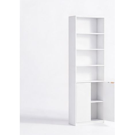 Meuble de rangement de bureau blanco en MDF 60 x 24 x 182 cm (1/5)
