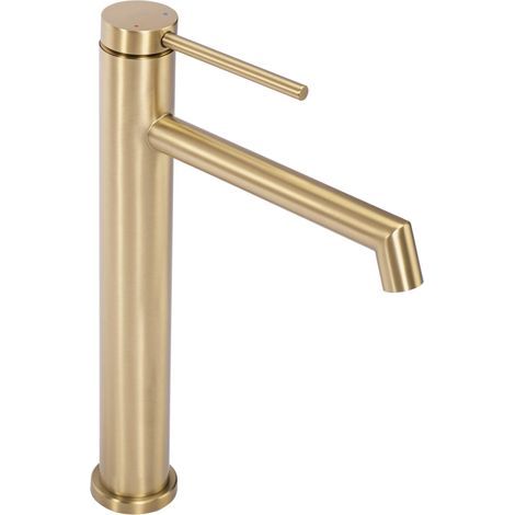 Mitigeur pour Vasque pour Salle de Bain Rotatif à 360°, Eau Chaude et Froide Disponible, Doré(Haut)-Karteo (1/4)