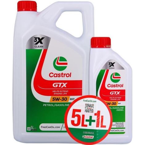 Motoröl - CASTROL GTX - 5W-30 RN17 - 5L+1L - Sonderangebot