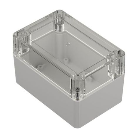 Boîtier RS PRO en Polycarbonate, 120 x 80 x 75.2mm, Gris clair IP65 ( Prix pour 1 ) (1/4)