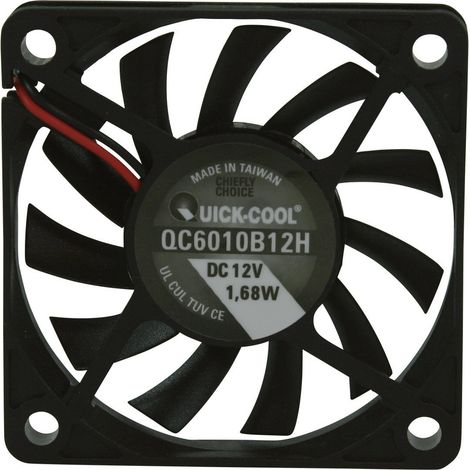 QuickCool QC6010B12H Axiallüfter 12 V/DC 25.74 m³/h (L x B x H) 60 x 60 x 10 mm