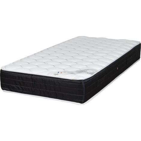 Matelas 90x190 Ramage - Ressorts ensachés - Hauteur 24 cm - 3 zones - Soutien ferme (1/7)
