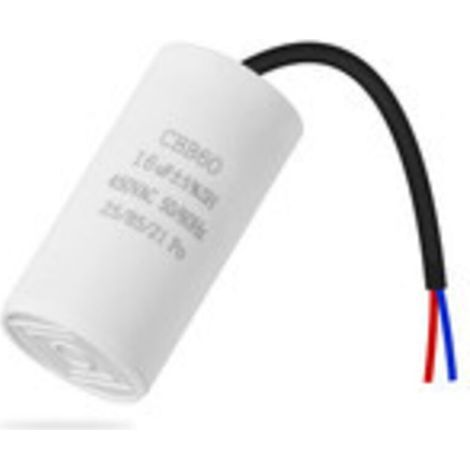Kondensator, CBB60 45µF 450V 50/60Hz, 2-adrig 100mm, für Anlaufkompressor und Wasserpumpe eines Elektromotors (1/5)