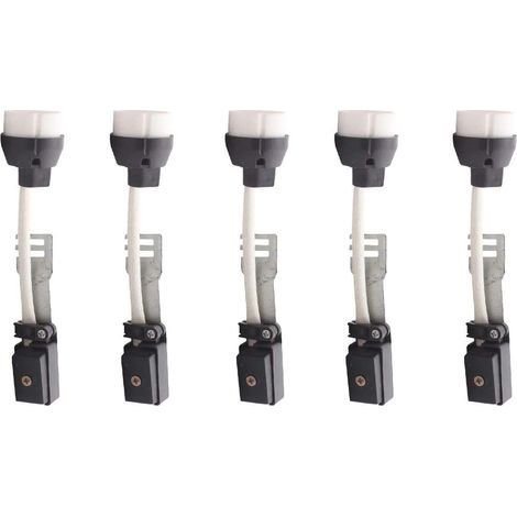 – Confezione da 5 portalampade GU10 con scatola di giunzione isolata – Resistenti al calore fino a 250 °C – Per lampadine a LED e alogene – Connettori 2A 250V (1/4)