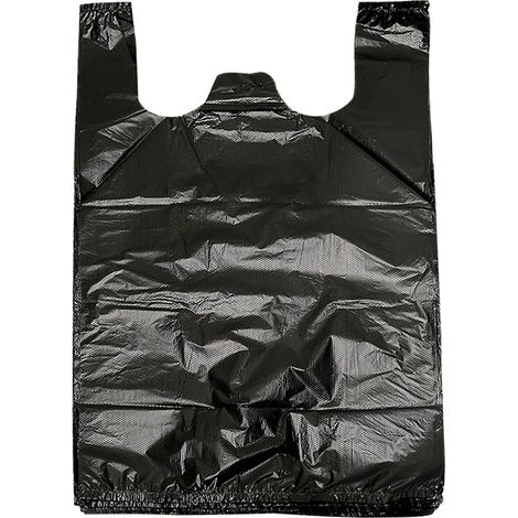 Sacs Poubelle Noirs Épais avec Poignées, Lot de 35 pour Cuisine, Chambre, Pique-nique et Usage Quotidien (1/5)