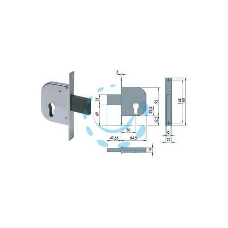SERRATURA DA INFILARE PER CANCELLI SOLO CATENACCIO 42022 - mm.50 (42022500)