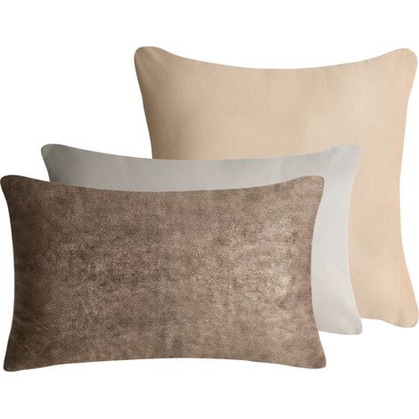 Conjunto de 3 cojines decorativos de terciopelo 45/30 x 45/50 cm multicolor Vatica