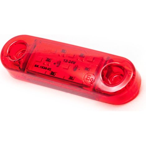 Seitenmarkierungsleuchte, rot 9 LED FR 0174K 12-24V 84mm