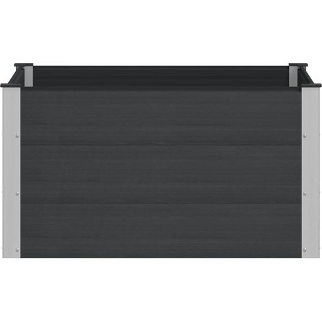 Maison Exclusive - Hochbeet Schwarz 100 x 100 x 54 cm