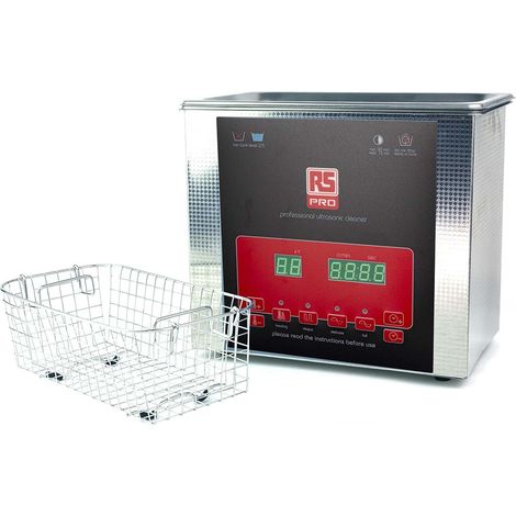 Nettoyeur ultrason RS PRO, 3L, 100W, 100W, avec couvercle ( Prix pour 1 ) (1/3)