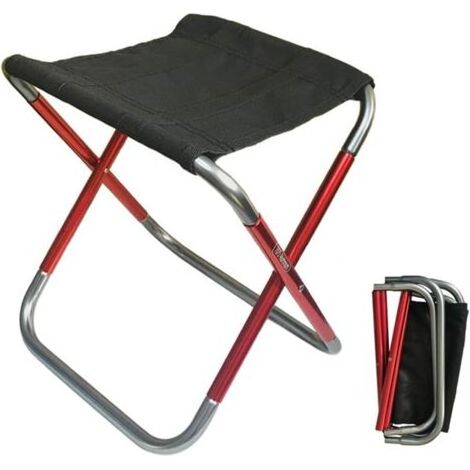 Tabouret de camping pliant (petit modèle), mini chaise d'extérieur, léger et portable, idéal pour la pêche, le camping, les voyages, la randonnée, la plage et les barbecues. (1/5)