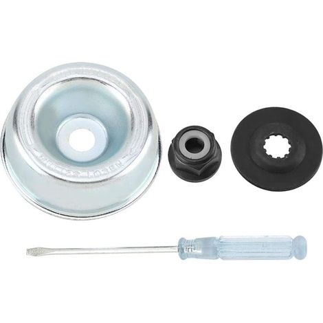 Kit de Maintenance d'accessoires pour Adaptateur Tondeuse à Gazon pour Stihl Rondelle de Butée, Plaque de Support, écrou de Collier Tournevis de Maintenance kit Fixation de l'adaptateur de lame (1/5)