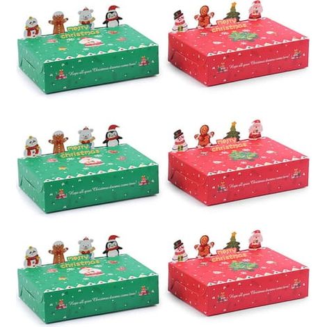 Boîte à biscuits créative de Noël en trois dimensions, cadeau de Noël, boîte en papier, emballage cadeau (1/5)