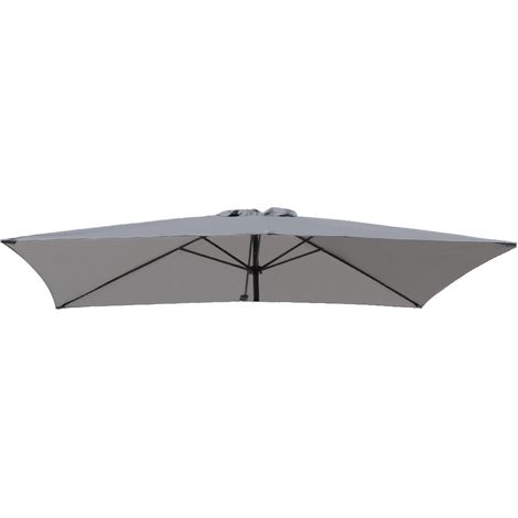 Greenbay Replacement Fabric Garden Parasol Canopy Cover for 3X2m 6 Arm Parasol - Grey