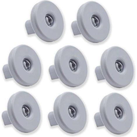 Lot de 8 roulettes pour panier inférieur pour lave-vaisselle Compatible avec Zanussi, Rex, Electrolux, AEG et autres modèles (1/5)