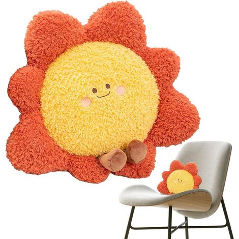 Oreiller Étoile Peluche Soleil et Lune - Coussin Ergonomique Lavable pour Genoux Nuque Dos Femmes Voyage Bébé Confortable Design Ludique (1/5)