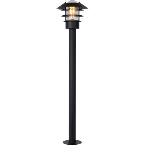 Lampadaire extérieur Lucide ZICO 100cm E27 IP44 noir (1/2)