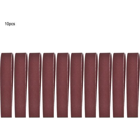 10 bandes abrasives de 760 x 25 mm, 30 x 1 pouce, pour ponceuse, grain 240-1000 (600) (1/5)