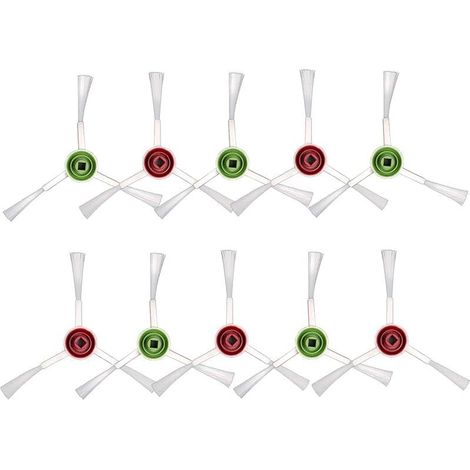 (10 Pièces) T20 Omni Rechange pour Brosse Latérale Compatibles avec ECOVACS DEEBOT T20 Omni / T20e Omni/ X1 Omni/ X1 Omni (Blanc) (1/4)