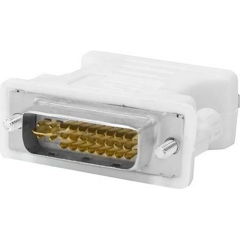 1 Adaptateur DVI-I vers VGA, Connecteur 24+5 mâle, Sortie HD 15 femelle, Pour PC, Projecteur, HDTV (1/5)